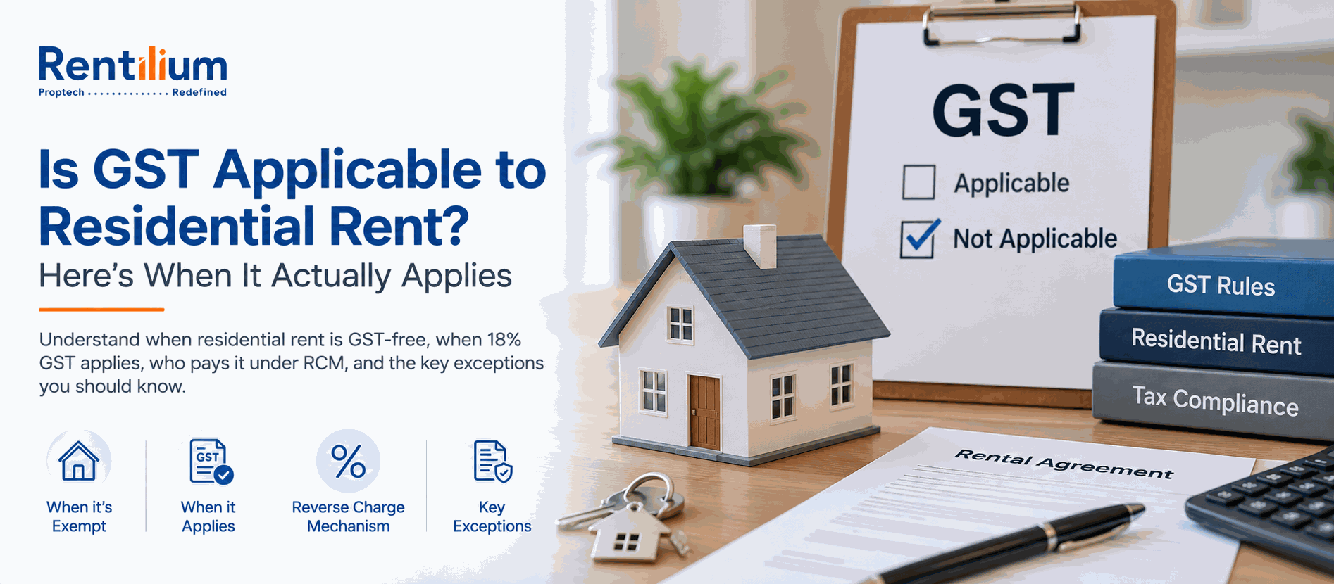 GST applicability on residential rent in India