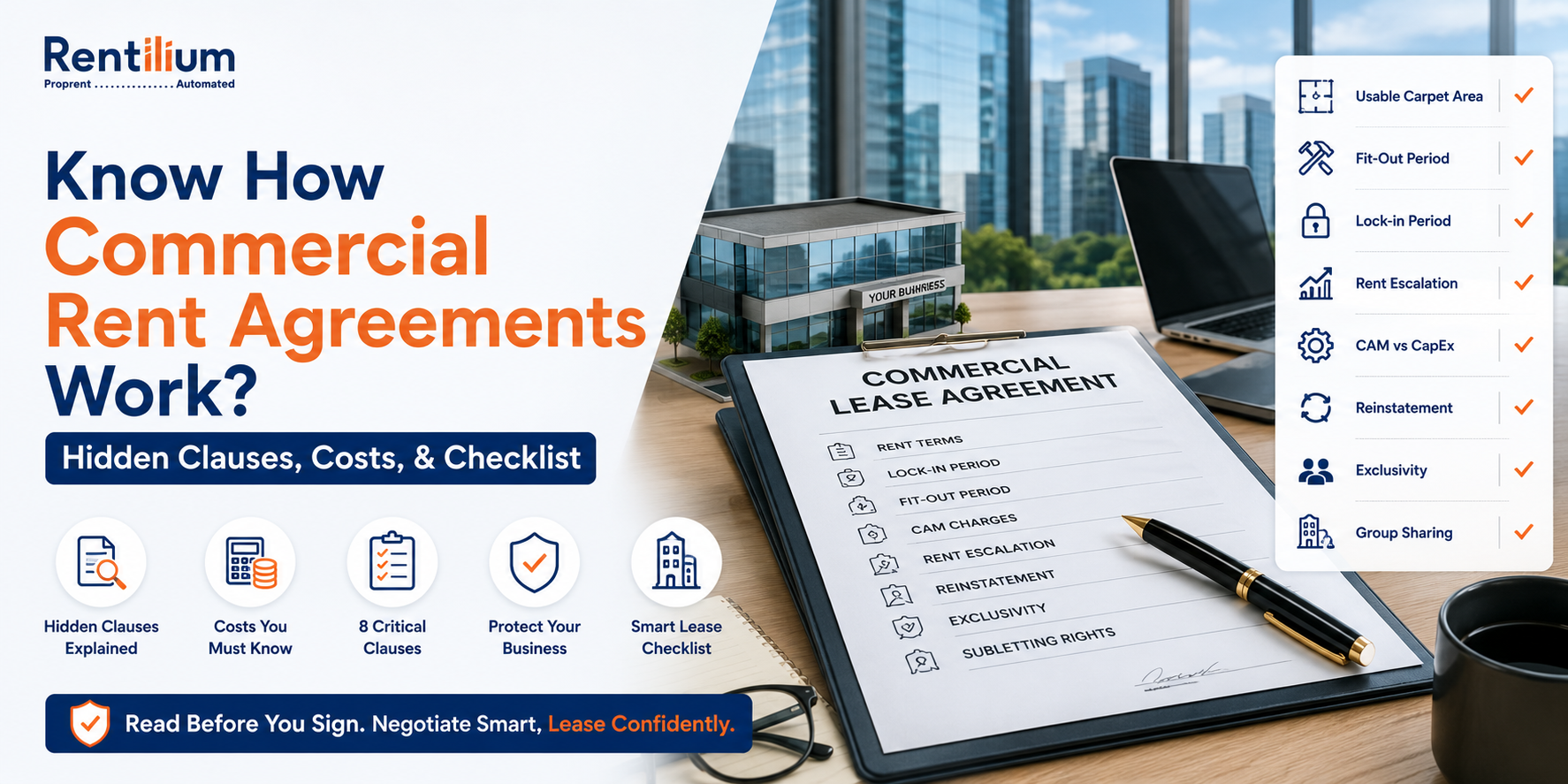 Know How Commercial Rent Agreements Work? Hidden Clauses, Costs, & Checklist