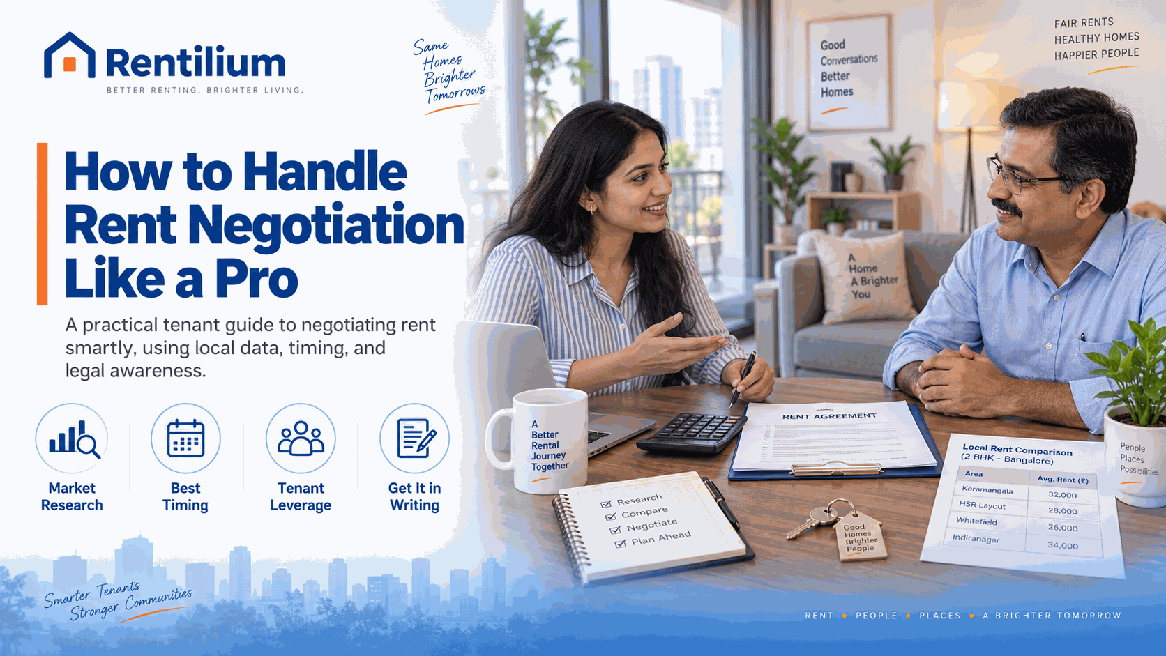 Tenant negotiating rent with landlord