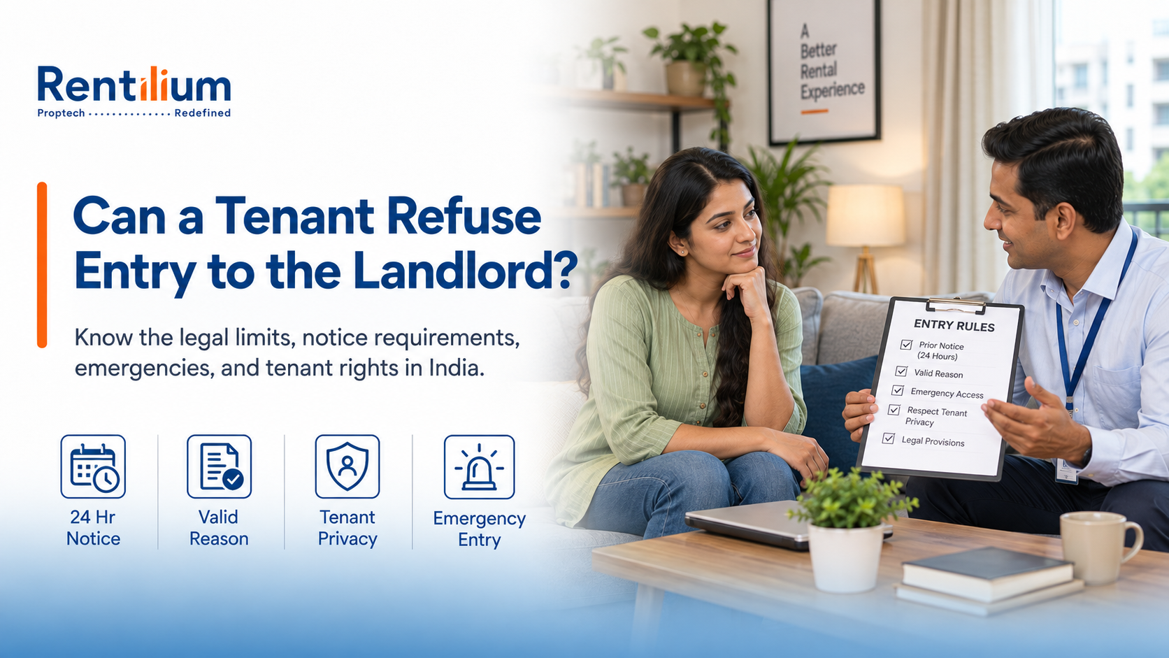 Tenant refusing landlord entry to a rented property